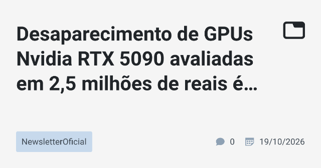 Aeroporto de Guarulhos Registra Desaparecimento de Placas de Vídeo Nvidia RTX 5090 Avaliadas em R$ 2,5 Milhões