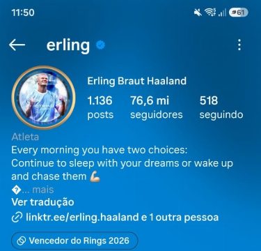 O Prêmio Instagram Rings: Como Erling Haaland Conseguiu Esse Privilegio Diferente