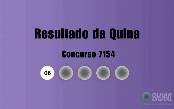 Resultado da Quina de hoje: veja números e ganhadores do concurso 7154 (quarta, 28/10)