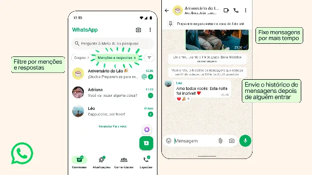 WhatsApp: Introdução de Recursos Avançados para Gestão de Grupos