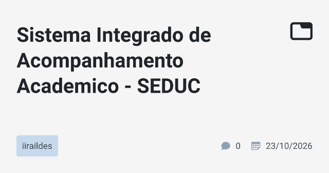 SIAA-SEDUC: Uma Plataforma de Acompanhamento Acadêmico Inovadora