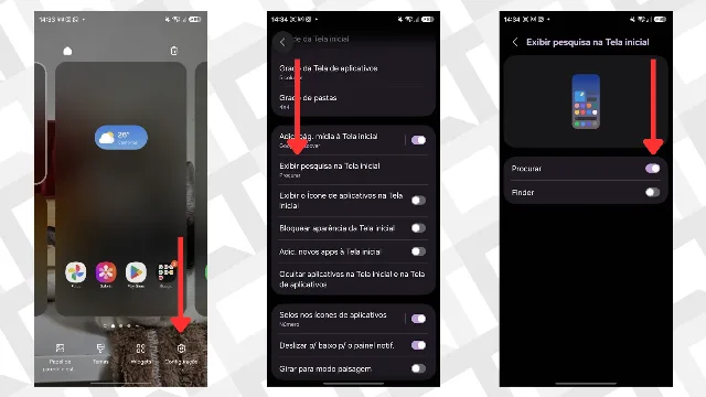 Como tirar a barra do Google da tela inicial na One UI 9