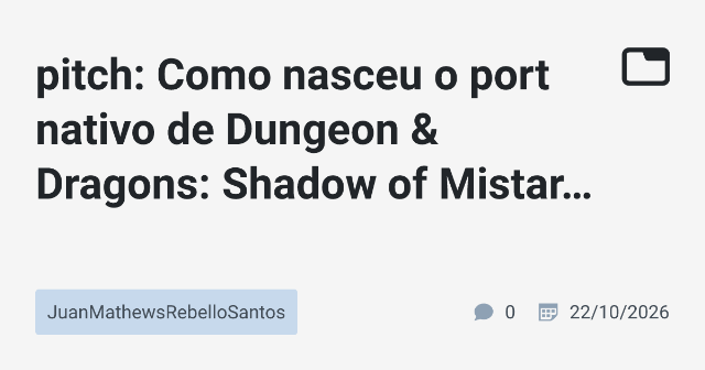 Como o Port Nativo de Dungeons & Dragons: Shadow of Mistara (CPS-2) foi Construído