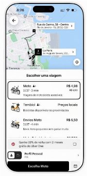 Uber Moto anuncia viagens com preço fixo de R$ 4,98 para curtas distâncias