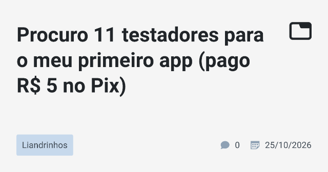 Recrutamento de Testadores para App de Horóscopo