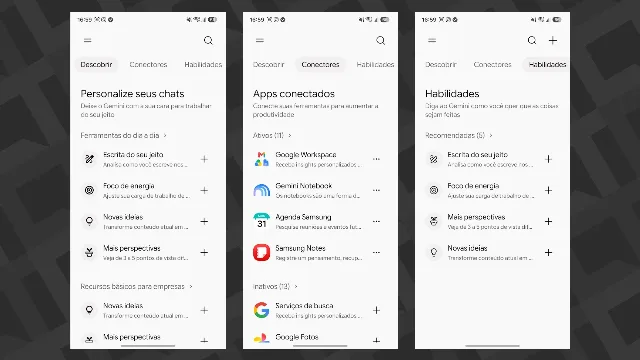 Personalizar o Gemini: Acessando e Utilizando Novos Recursos de Conexão e Habilidades