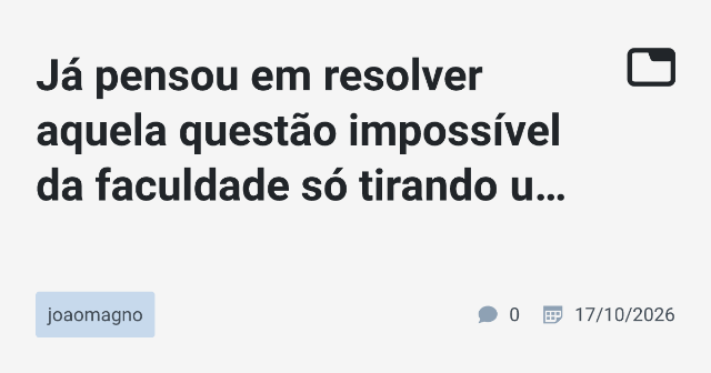 App de Resolução de Cálculos da Faculdade: Uma Solução Inovadora
