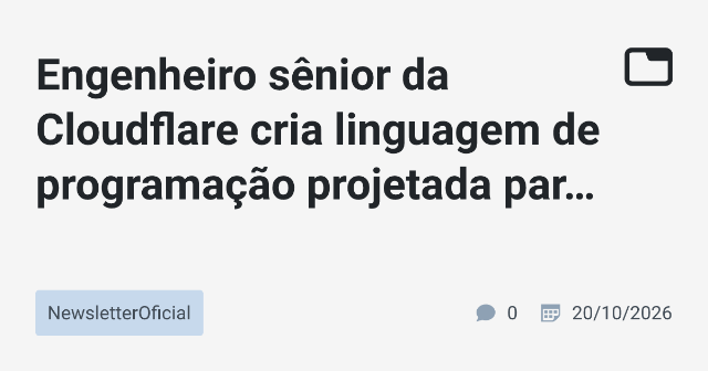 Engenheiro sênior da Cloudflare cria linguagem de programação projetada para confundir LLMs