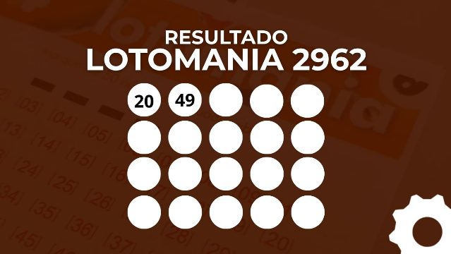 Resultado da Lotomania 2962 de hoje: veja os 20 números sorteados