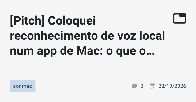 Melhorando o Reconhecimento de Voz Local em Apps de Mac: Experiências e Soluções