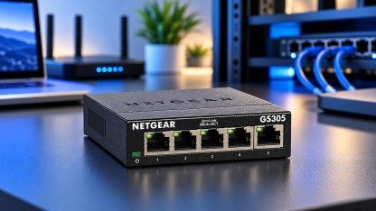 Anzeige: Unmanaged LAN-Switch mit 5 GBit-Ports von Netgear für unter 17 Euro