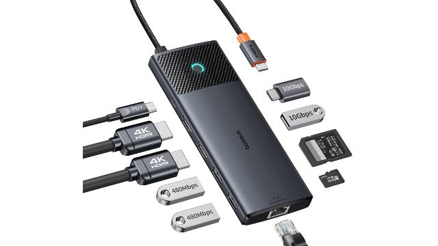 Baseus 10-in-1 docking station deal brings dual HDMI and 100W PD for less