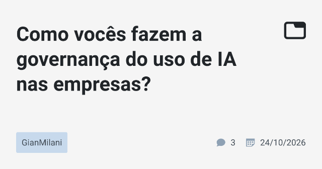 Gestão da Inteligência Artificial em Equipes de Desenvolvimento: Experiências e Soluções