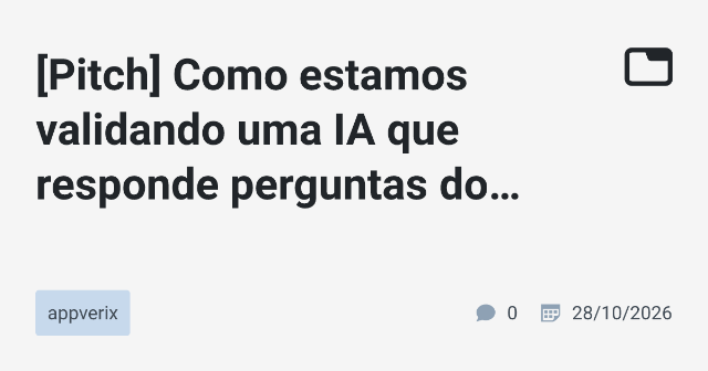 [Pitch] Como estamos validando uma IA que responde perguntas do Mercado Livre (Cloudflare Workers + D1)