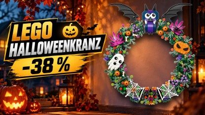Lego-Halloweenkranz: Einfache Bautechnik für Kinder