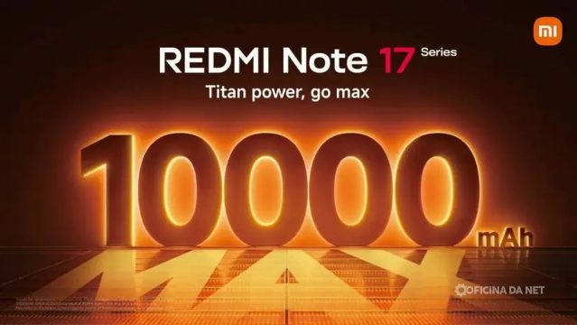 Redmi Note 17 Pro Max é confirmado com bateria de 10.000 mAh e carga de 100W