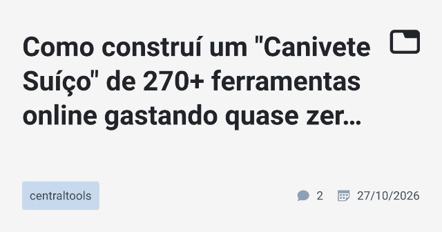 CentralTools: Uma Abordagem Inovadora para Ferramentas de Processamento de Arquivos