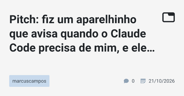 Miblo: Um Aparelhinho Inteligente para Monitorar Sessões de IA Abertas