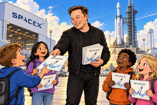 Elon Musk y la Promesa de Donación de Acciones de SpaceX a los Niños de EE. UU.
