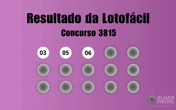 Resultado da Lotofácil de hoje: veja números e ganhadores do concurso 3815 (terça, 27/10)