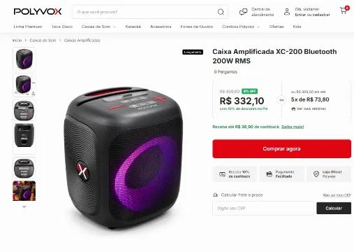 Polyvox XC-200: Uma Caixa de Som Compacta de Alta Qualidade e Baixo Preço