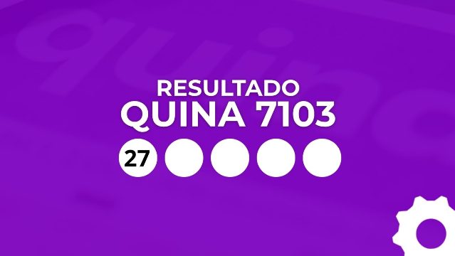 Resultado da Quina 7103: vejs os números do sorteio com prêmio de R$ 3,4 milhões