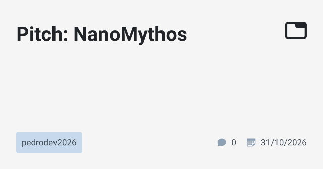 Pitch: NanoMythos