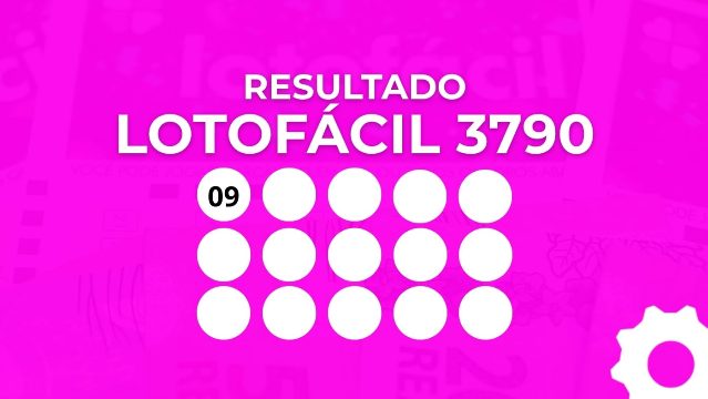 Resultado Lotofácil 3790: confira os números sorteados