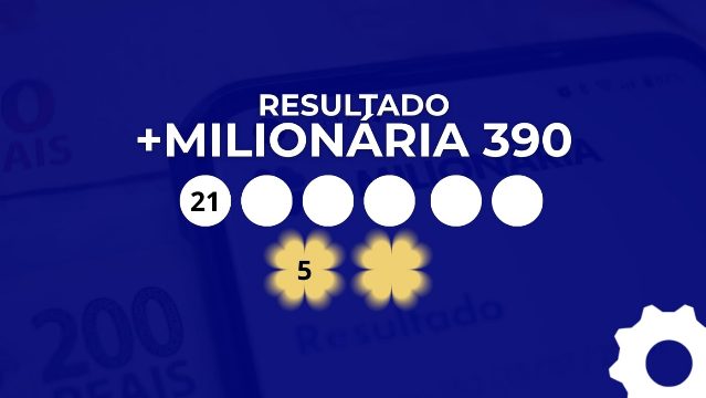 +Milionária 390 acumulada em R$ 95 milhões: veja o resultado completo aqui