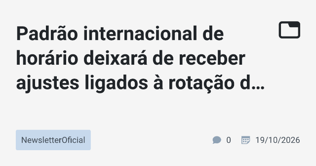 Fim do Segundo Intercalar: Uma Mudança Importante no Cronômetro Mundial